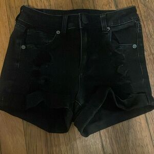 aeropostale black jean shorts